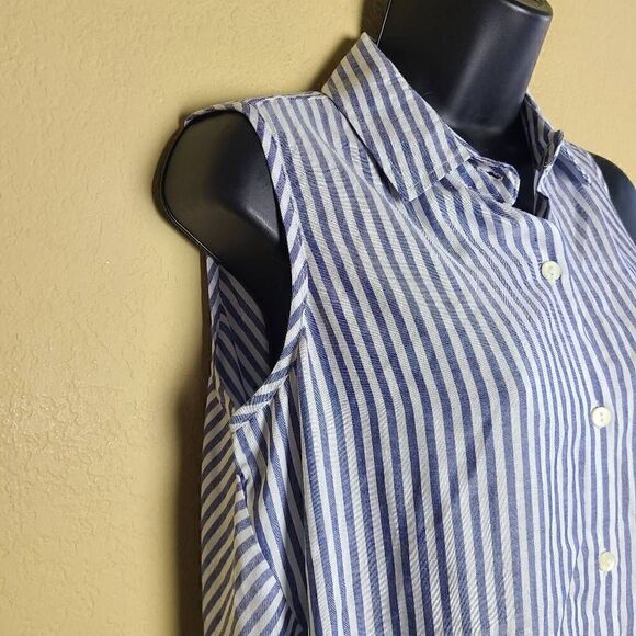 Max Studio Striped Sleeveless Top - Picture 2 of 8